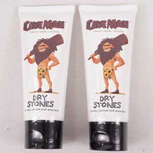 Caveman DRY Stones Drying Lotion For Man Bits Deodorant &Antiperspirant LOT OF 2